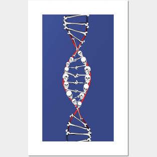 DNA Skull and Bones Posters and Art